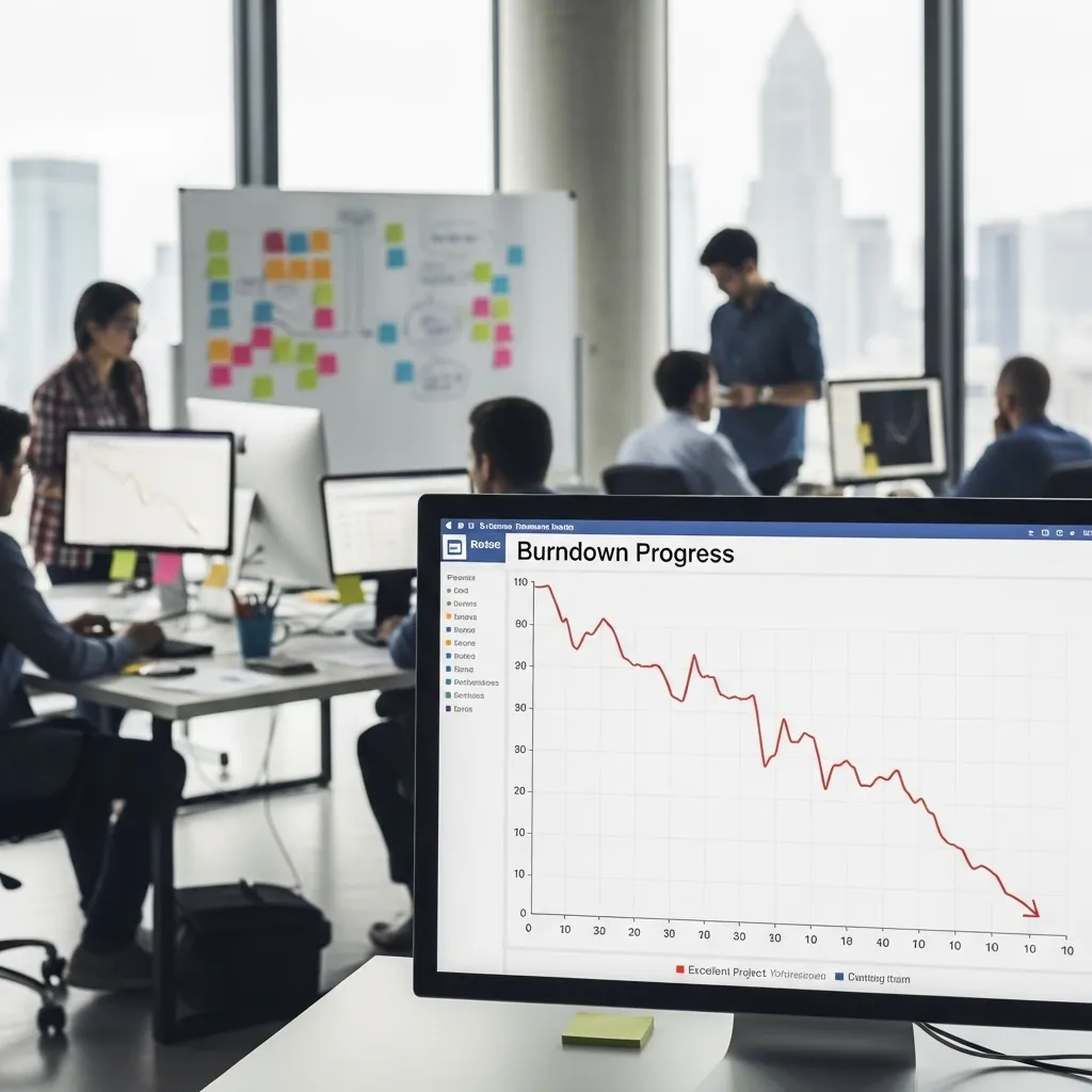 Wizualizacja postępu projektu z wykorzystaniem burndown chart